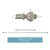 1-Inch Curtain Rod- Decorative Modern Urn Finials & Hardware- For Home Decor In Bedroom, Living Room & Kitchen, 48-84-Inch By Lavish Home (Gray)