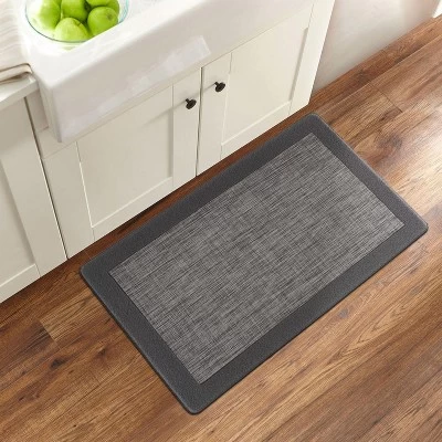 World Rug Gallery Textline Bordered Anti-Fatigue Standing Mat - Image 5