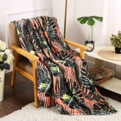 MicroPlush Printed Holiday Throw Blanket 50in X 60in By Plazatex