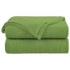 PiccoCasa 100% Cotton Soft Knit Bed Sofa Home Decor Throw Blankets