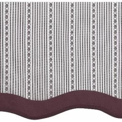 GoodGram Farmhouse Striped Café Kitchen Curtain Tier & Valance Set - Assorted Colors