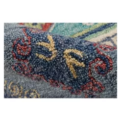 2'x3' Fair Isle Design Tufted Accent Rug Blue - Momeni