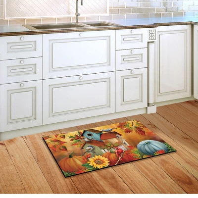 Fall Floral Birdhouses Doormat 18" X 30" Indoor Outdoor Briarwood Lane - Image 4