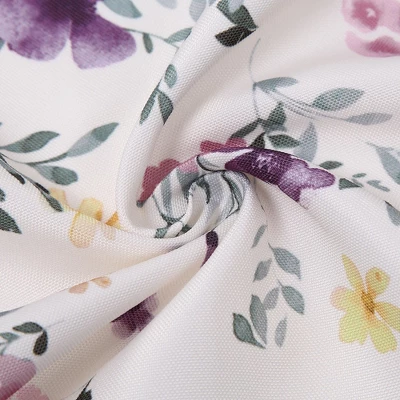 Trinity Oxford Cloth Flower Brocade Curtains For Half Window Farmhouse - Image 3