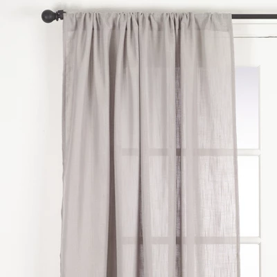Saro Lifestyle Nali Collection Rod Pocket Semi Sheer Window Curtain Single Panel