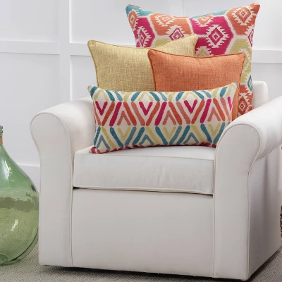 Bossanova Fiesta Square Throw Pillow Black - Pillow Perfect - Image 4