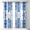 Jacqueline Maldonado Paradigm Blue Single Panel Sheer Window Curtain 64" X 50" - Deny Designs