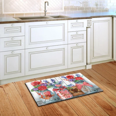 Love Filled Mason Jars Valentine's Day Doormat Indoor Outdoor 30" X 18" Briarwood Lane - Image 3