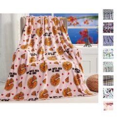 Extra Cozy And Comfy Microplush Throw Blanket (50" X 60")Pizza Lover