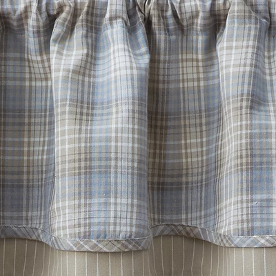 Park Designs Prairie Wood Lined Layered Valance - 72'' L - Gray - Image 2