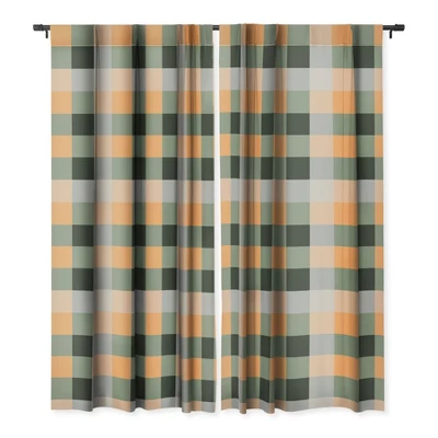 Miho Retro Color Illusion 84" X 50" Single Panel Blackout Window Curtain - Deny Designs - Image 2