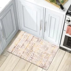 World Rug Gallery Geometric Bohemian Design Anti Fatigue Standing Mat