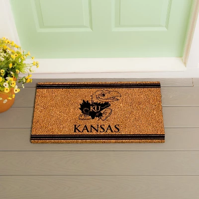 Evergreen University Of Kansas Logo Turf Mat, Brown- 28 X 16 Inches Indoor Outdoor Doormat - Image 4