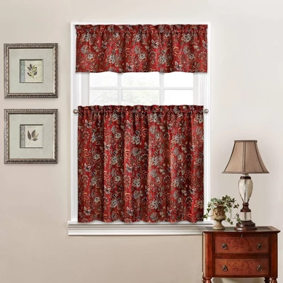 36"x56" Floral Curtain Tiers Set - Traditions By Waverly - Image 5
