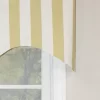 Beach Stripe Style Cornice 3" Rod Pocket Valance 50" X 17" Tan By RLF Home