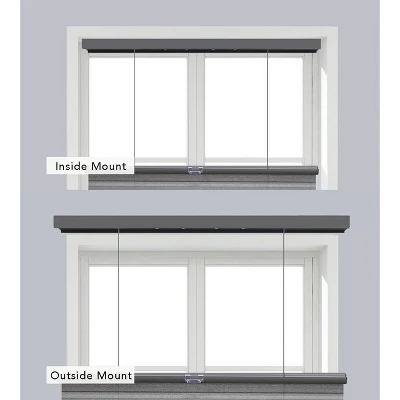 Linen Avenue Cordless Top Down Bottom Up Cellular Shade, Dark Grey - Image 2