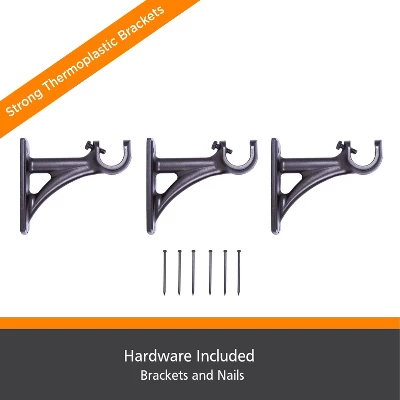 Kenney Fast Fit Easy Install Agatha 3/4" Decorative Window Curtain Rod, 42-120", Oil Rubbed Bronze - Image 4