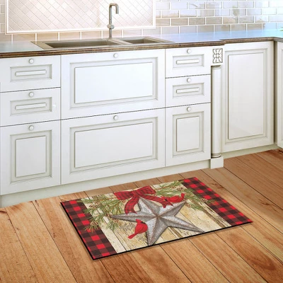 Briarwood Lane Festive Barnstar Winter Doormat Primitive Cardinal - Image 3
