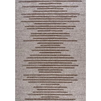 Zolak Berber Stripe Geometric Indoor/Outdoor Area Rug - JONATHAN Y