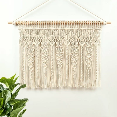 30"x40" Boho Macrame Textured Cotton Window Valance - Lush Décor - Image 4