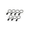 Versailles Home Fashions 7pk Steel Clip Window Curtain Rings - Brushed Nickel