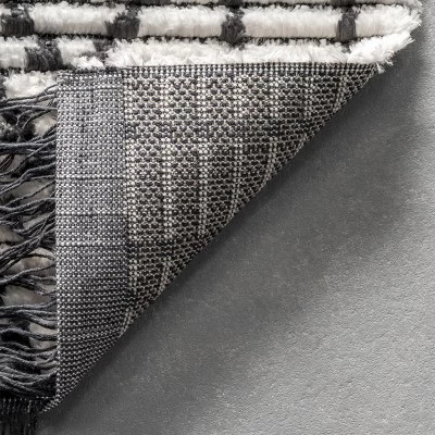 NuLOOM Tatiana Soft Shaggy Textured Modern Diamond Fringe Area Rug - Image 6