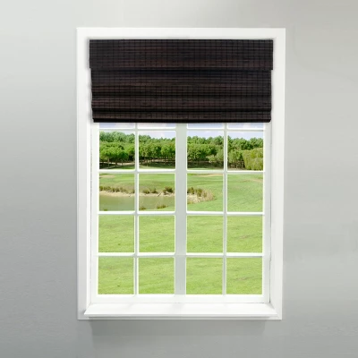 Radiance Newport 27-in Cordless Espresso Roman Shade