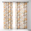 Evamatise Tiki Picnic Mid Century Modern Single Panel Sheer Window Curtain - Deny Designs