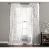 Home Boutique Riley Window Curtain Panel White Single 54x95