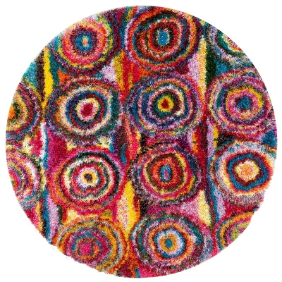 Kindra Circles Shaggy Area Rug - NuLOOM - Image 7