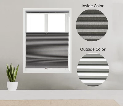 Linen Avenue Cordless Top Down Bottom Up Blackout Cellular Shade, Dark Grey - Image 6