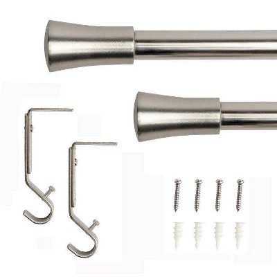 Decorative Drapery Single Rod Set With Cylinder Finials - Lumi Home Furnishings - Image 4