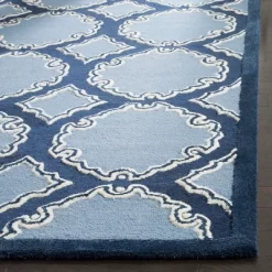 2'6"x4' Geometric Accent Rug Navy Blue - Safavieh