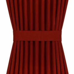 Kate Aurora Country Farmhouse Living Solid Colored Semi Sheer Single Door Curtain Panel With Tieback