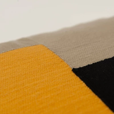 20"x20" Oversize Color Block Poly Filled Square Throw Pillow Yellow - Rizzy Home - Image 2