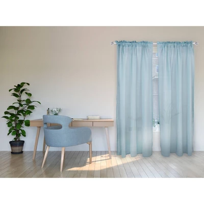 Decorative Drapery Single Rod Set With Acrylic Pumpkin Finials White - Lumi Home Furnishings - Image 2