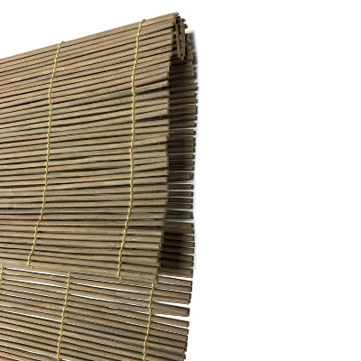 48" X 72" Outdoor Imperial Matchstick Rayon From Bamboo Cord-Free Natural Rollup Blinds Driftwood - Radiance