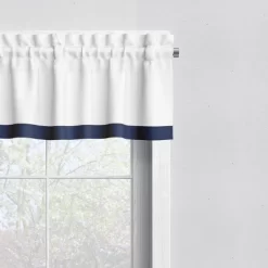 Bacati - MixNMatch Blue Band Window Valance