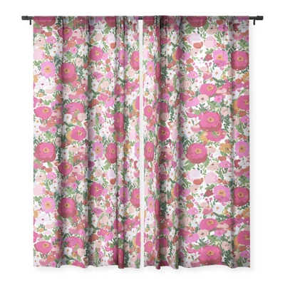 Alison Janssen Never Too Many Flowers Single Panel Sheer Window Curtain - Society6 - Image 2