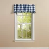 Park Designs Buffalo Check Ruffled China Blue Valance 60" X 14"