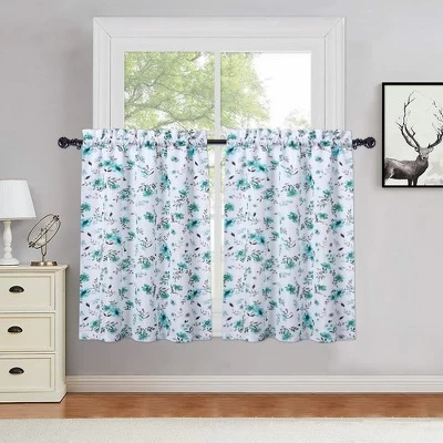 Trinity Oxford Cloth Flower Brocade Curtains For Half Window Farmhouse - Image 5