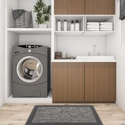 World Rug Gallery Textline Bordered Anti-Fatigue Standing Mat - Image 6