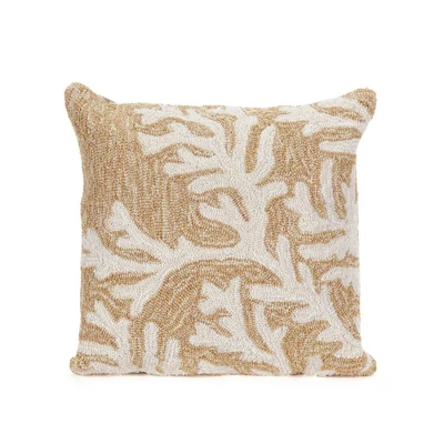 18"x18" Front Porch Coral Design Indoor/Outdoor Square Throw Pillow - Liora Manne - Image 5