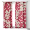 Viviana Gonzalez Floral Magenta Vibes 84" X 50" Single Panel Blackout Window Curtain - Deny Designs