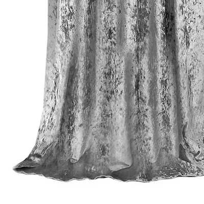 Kate Aurora Park Avenue 2 Piece Criss-Cross Tab Top Velvet Window Curtain Panels - Image 4