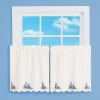 Collections Etc Sailboat Embroidered Curtains