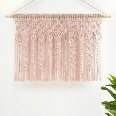 30"x40" Boho Macrame Textured Cotton Window Valance - Lush Décor - Image 5