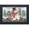 Jolly Snowman Welcome Winter Doormat 30" X 18" Indoor Outdoor Briarwood Lane