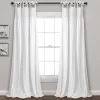 Home Boutique Lydia Ruffle Window Curtain Panels White 40X95 Set