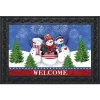 American Snowmen Winter Doormat Welcome Indoor / Outdoor 30" X 18" Briarwood Lane